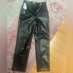 Aritzia Black Leather Pants